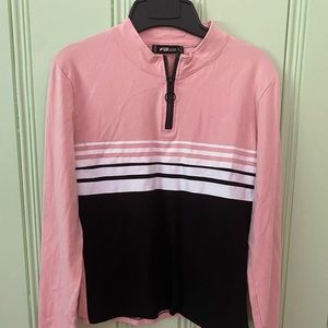 Soft black and pink top